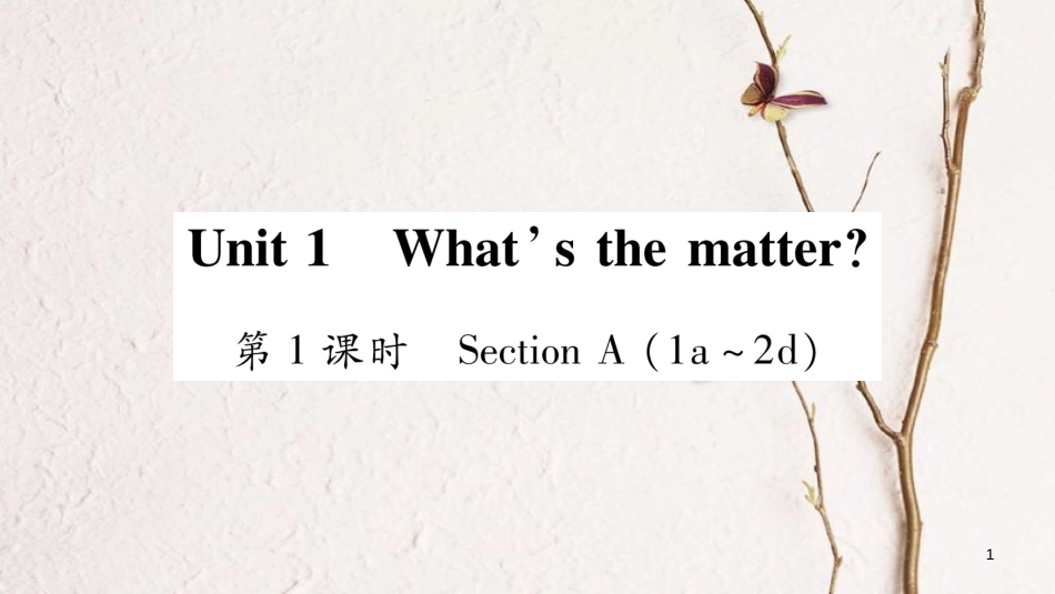 八年级英语下册 Unit 1 What’s the matter课件 （新版）人教新目标版_第1页