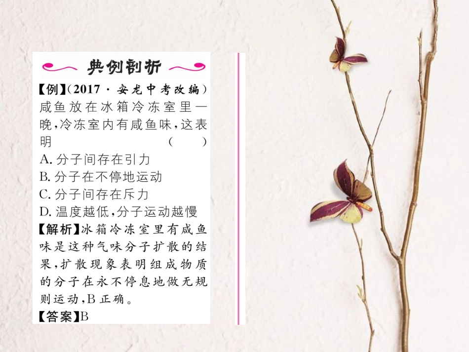 （黔西南地区）九年级物理全册 第13章 内能 第1节 分子的热运动习题课件 （新）新人教_第3页
