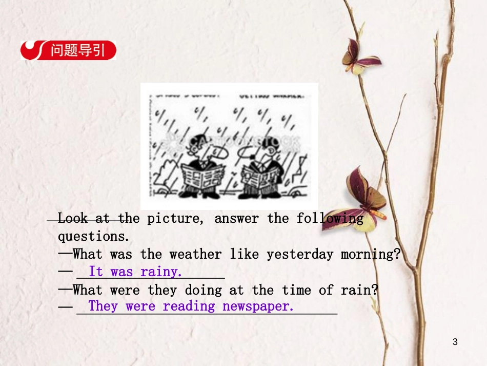 八年级英语下册 Unit 5 What were you doing when the rainstorm came Section A（1a-2c）课件 （新版）人教新目标版_第3页