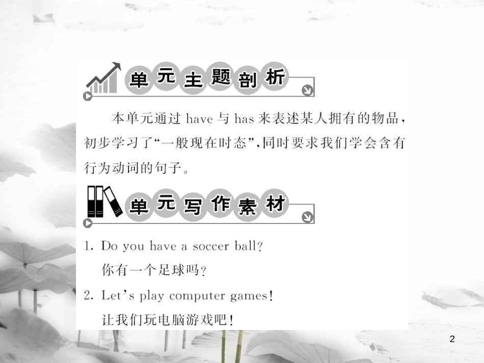 lerAAA七年级英语上册 Unit 5 Do you have a soccer ball主题写作课件 （新版）人教新目标版_第2页
