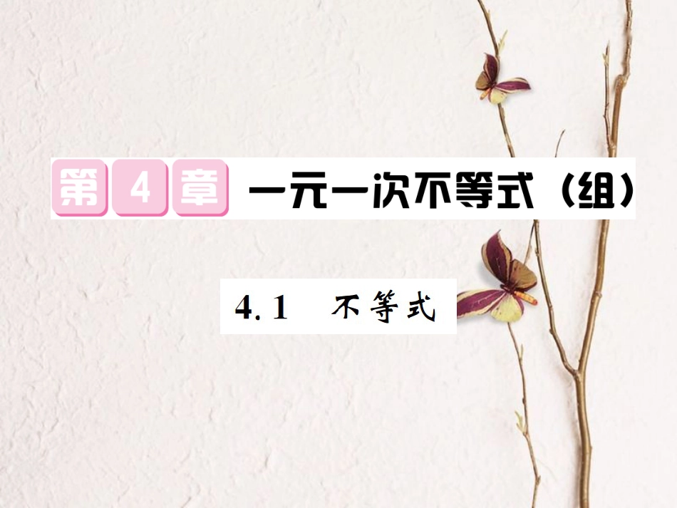 八年级数学上册 4.1 不等式课件 （新版）湘教版[共17页]_第1页