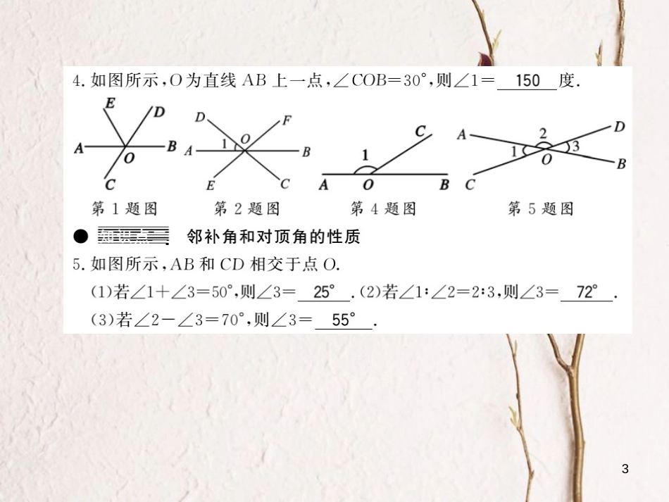 七年级数学下册 10.1 相交线 第1课时 相交线课件 （新版）沪科版_第3页