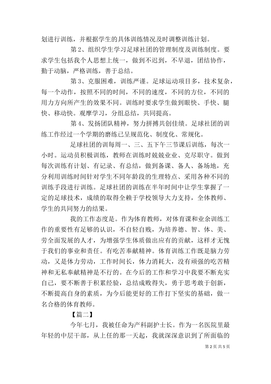 工作总结格式及范文模板_第2页