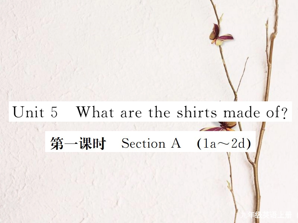 （河北专）九年级英语全册 Unit 5 What are the shirts made of（第1课时）习题课件 （新）人教新目标版_第1页