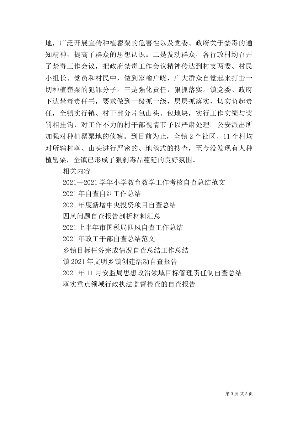 综治工作自查年终工作总结（一）_第3页