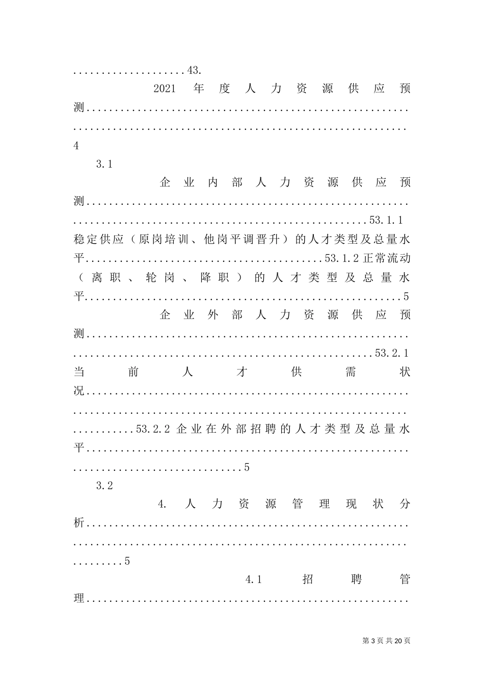 知名企业人力资源年度规划_第3页