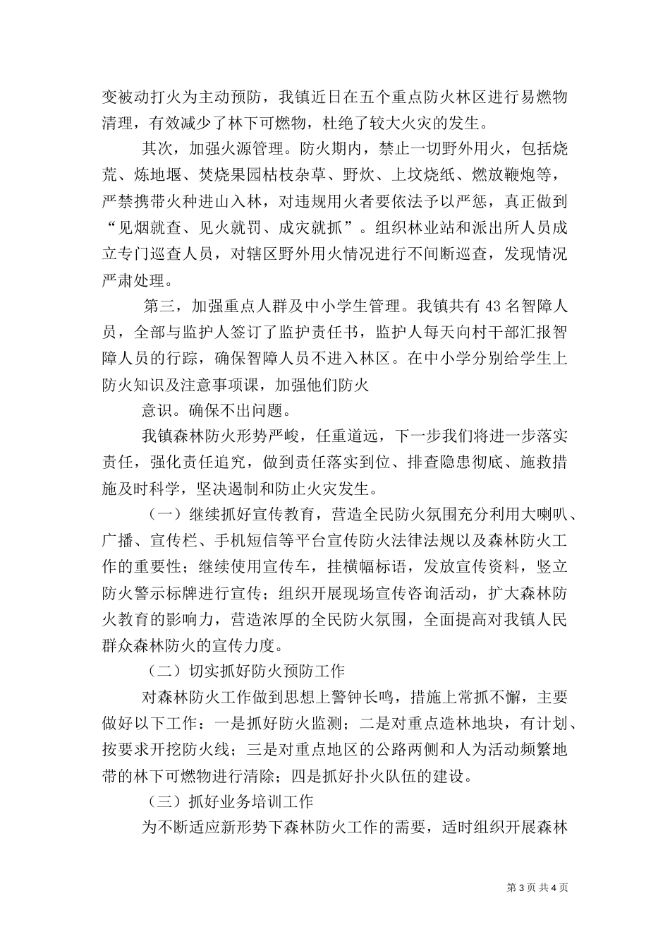 林业局春季森林防火工作情况汇报（一）_第3页