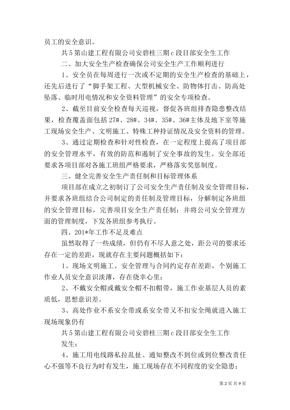 安全生产工作总结(修)_第2页