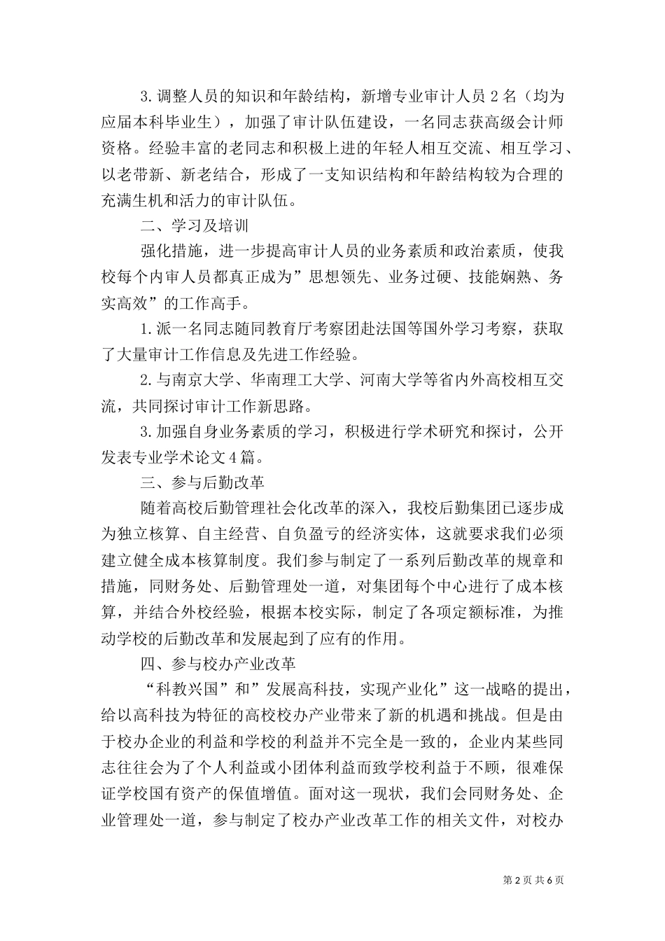 审计工作总结范文（四）_第2页