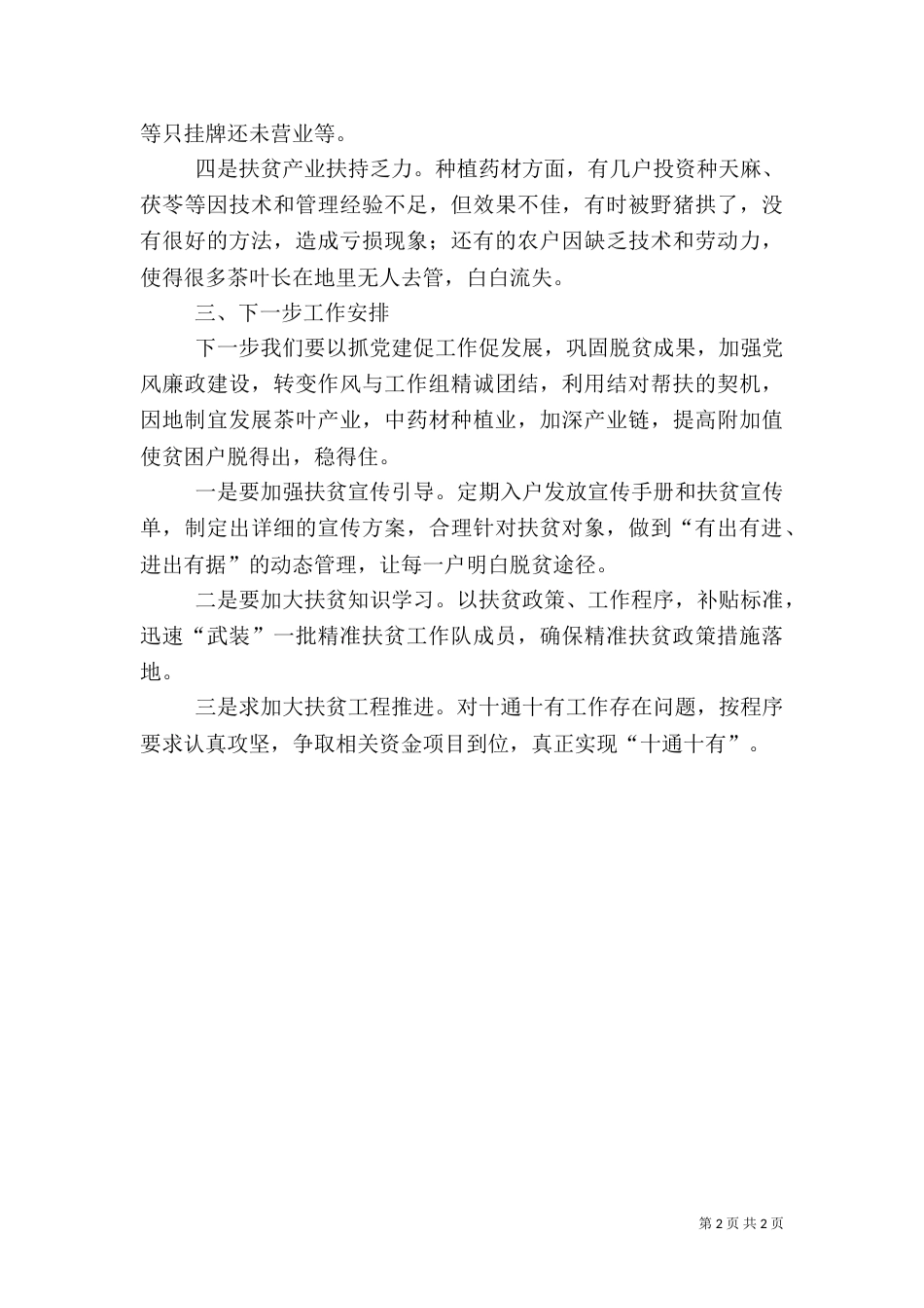 驻村扶贫工作总结（六）_第2页