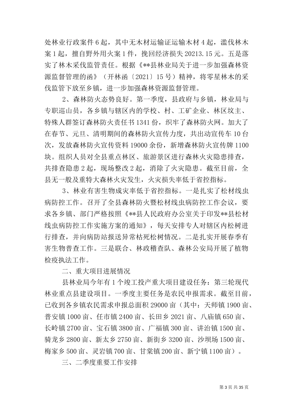 林业局2021年第一季度工作总结（一）_第3页