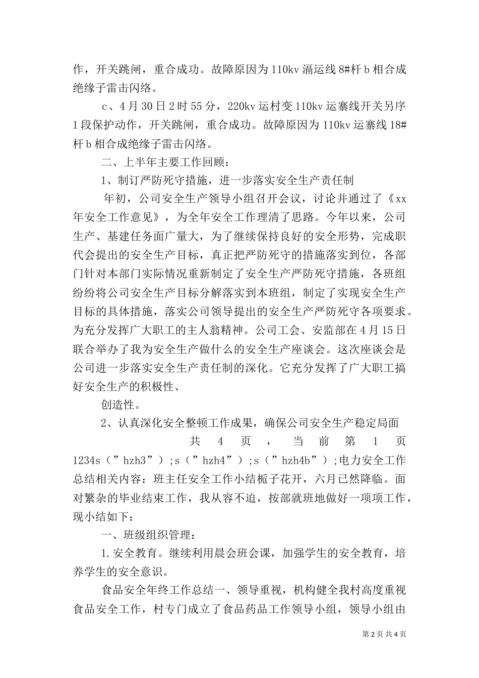 电力安全工作总结（四）_第2页