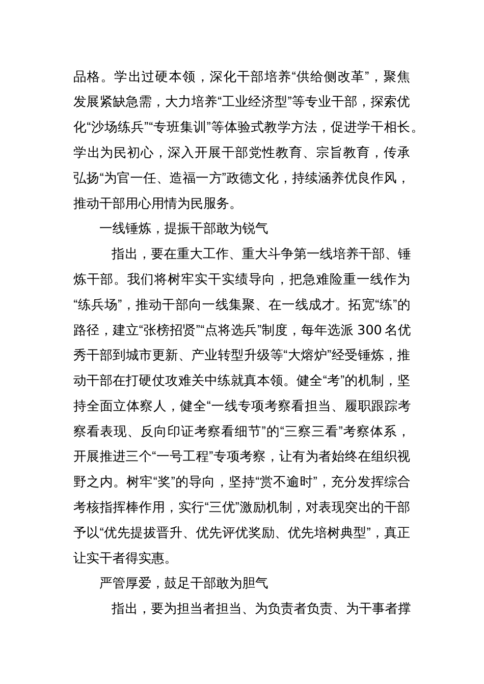 2023年经验成效工作总结：激发干部敢为之志厚植事业发展之基_第2页