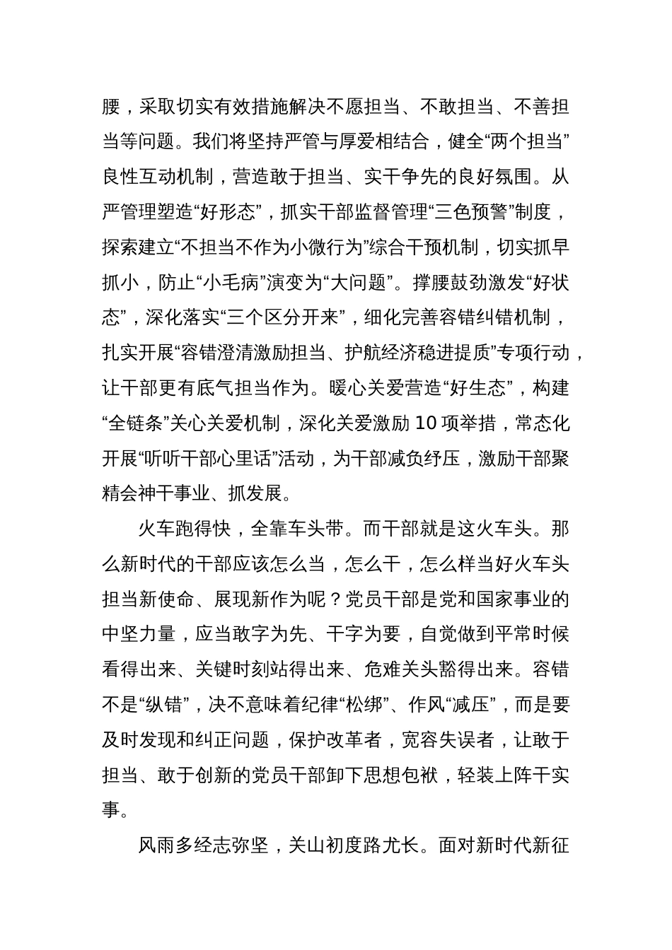 2023年经验成效工作总结：激发干部敢为之志厚植事业发展之基_第3页