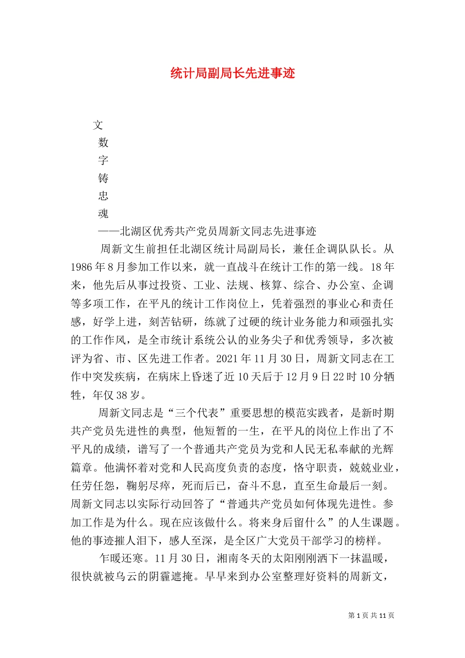 统计局副局长先进事迹（十）_第1页