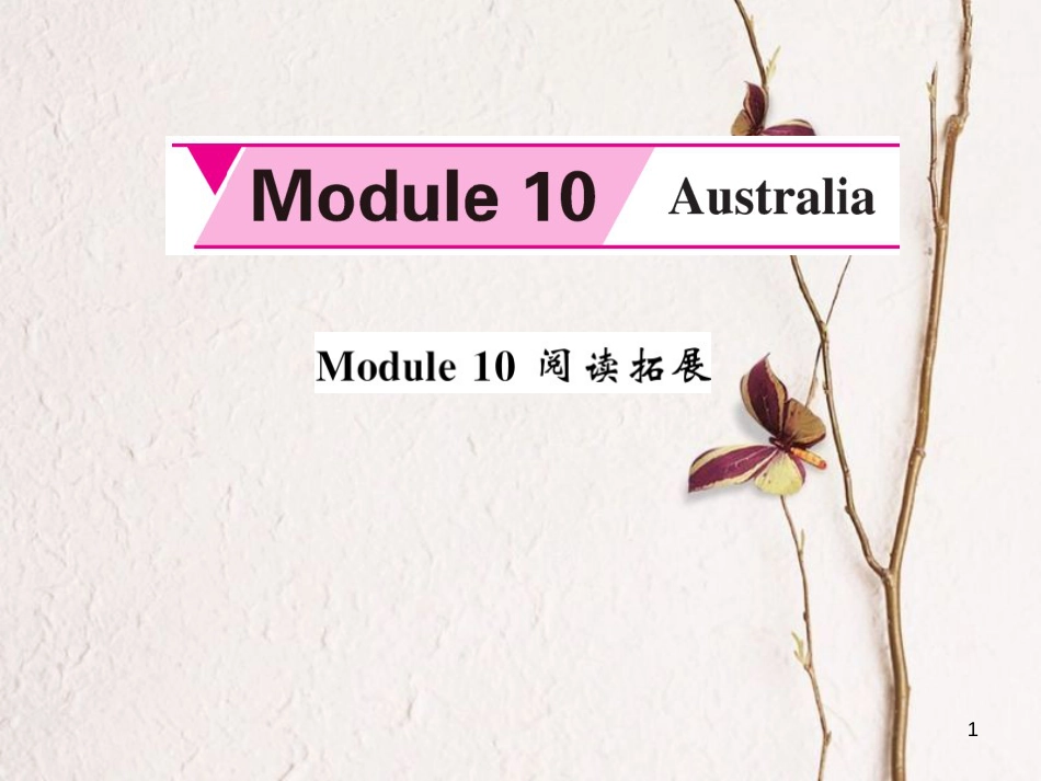 gaoAAA九年级英语上册 Module 10 Australia阅读拓展课件 （新版）外研版_第1页