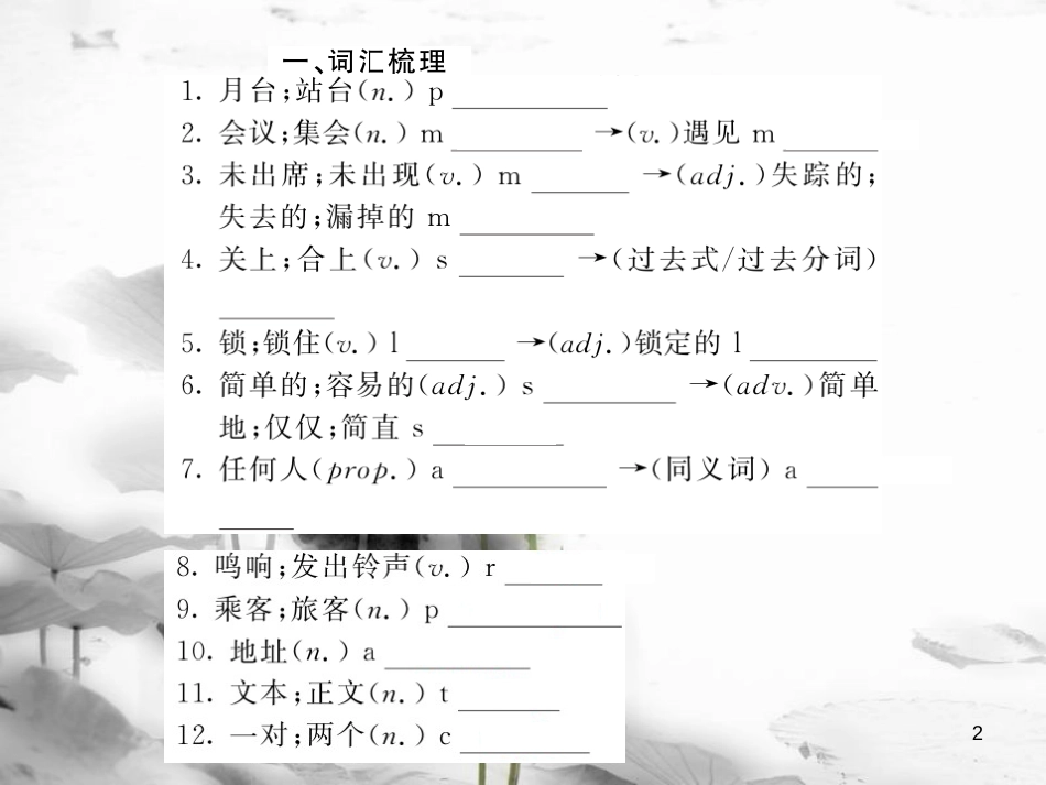 zdeAAA九年级英语上册 Module 4 Home alone基础梳理课件 （新版）外研版_第2页