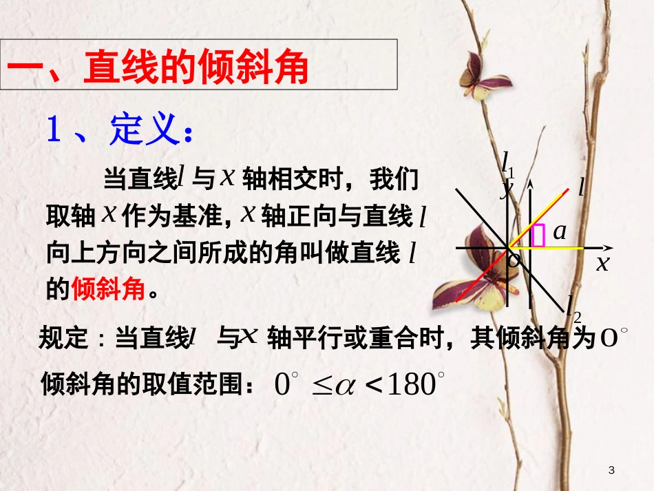 广东省台山市高中数学 第三章 直线与方程 3.1 直线的倾斜角与斜率课件 新人教A版必修2_第3页