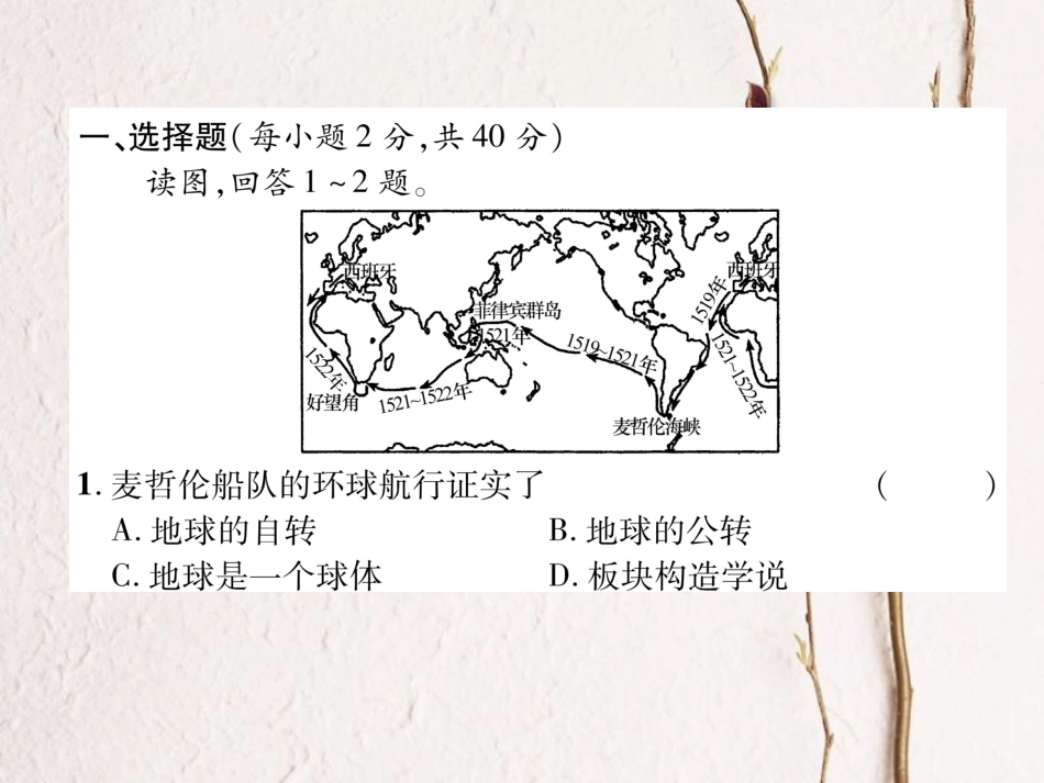 七年级地理上册 期末达标测试题（B）课件 （新版）新人教版_第2页