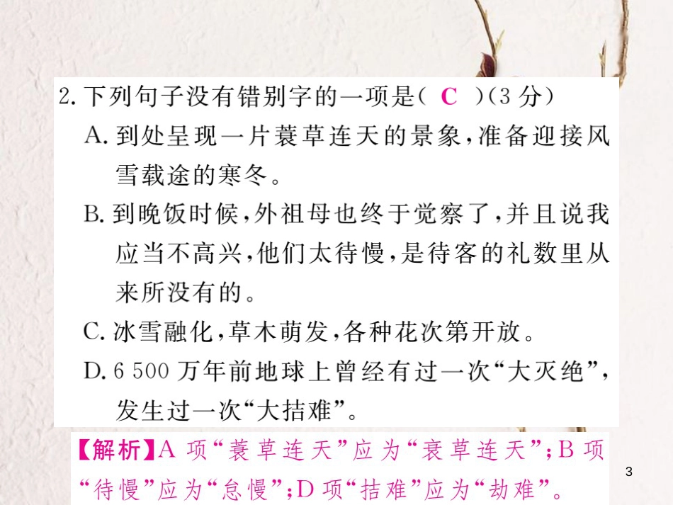 八年级语文下册 期中检测题课件 新人教版_第3页