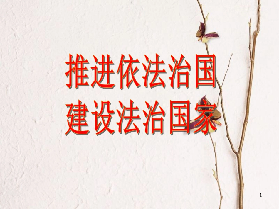 河南省洛阳市中考政治 推进依法治国 建设法治国家复习课件_第1页