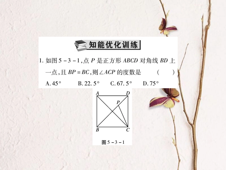 中考数学总复习 第一轮 基础知识复习 第五章 四边形 第3讲 正方形（练册本）课件[共41页]_第2页