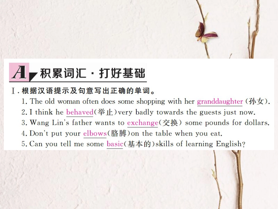 （河北专）九年级英语全册 Unit 10 You’re supposed to shake hands（第5课时）习题课件 （新）人教新目标版_第2页