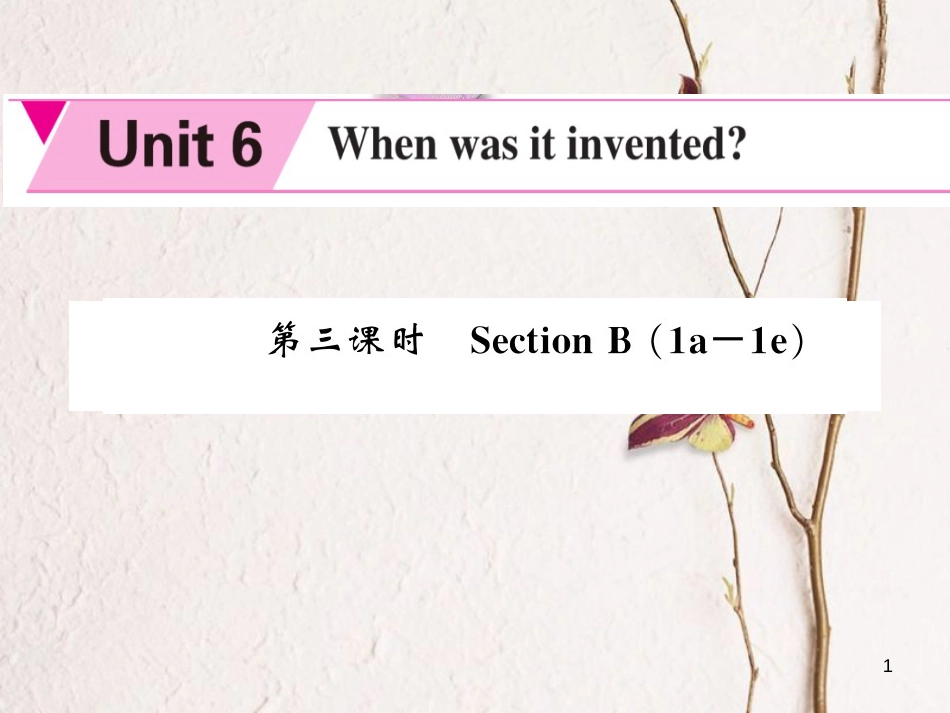 bzaAAA九年级英语全册 Unit 6 When was it invented（第3课时）课件 （新版）人教新目标版_第1页