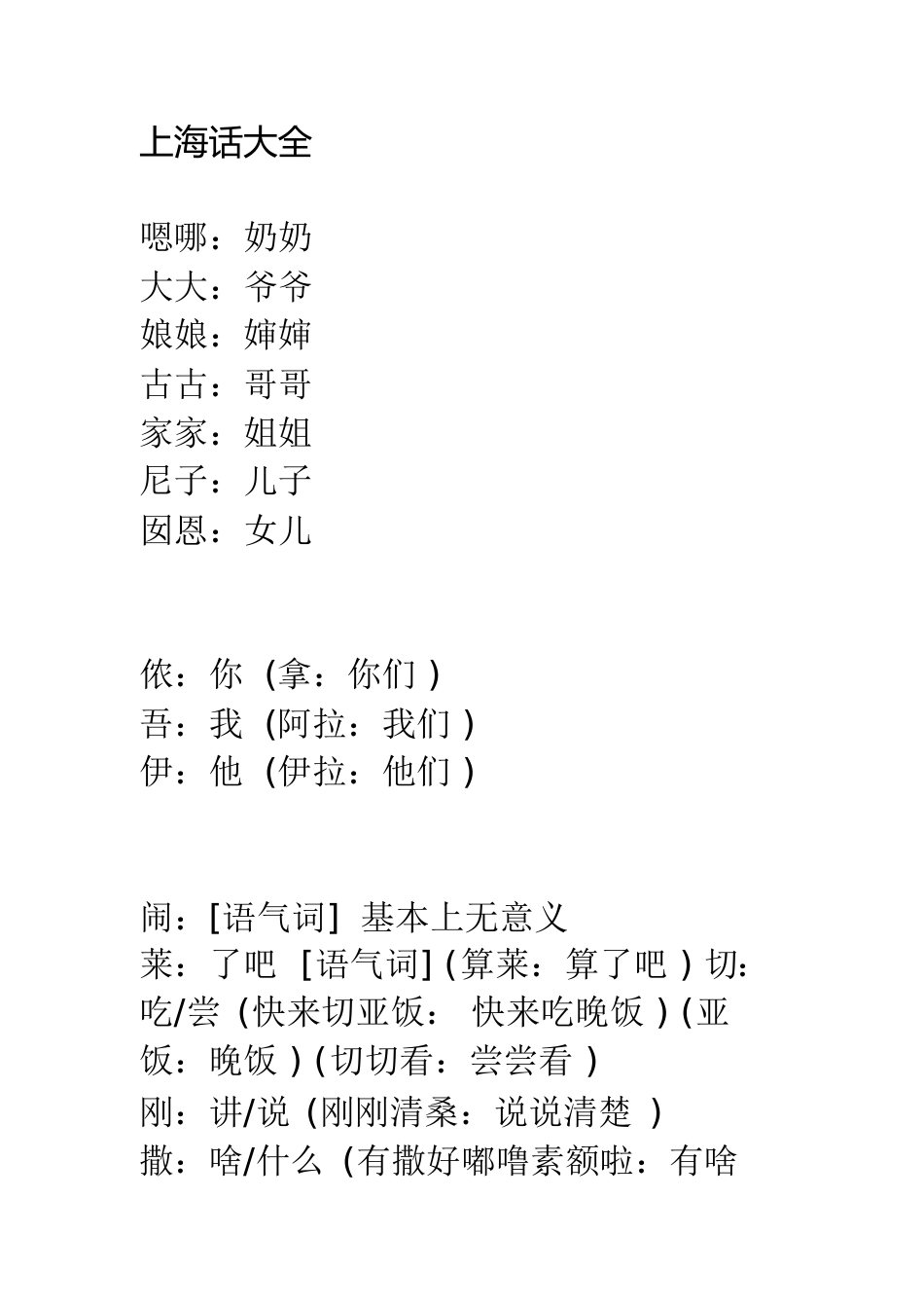 上海话大全(完善版)-上海话大全[共51页]_第1页