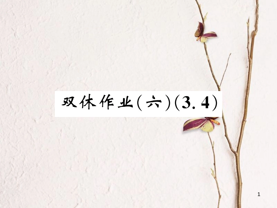 七年级数学上册 双休作业（六）（3.4）课件 （新版）湘教版_第1页