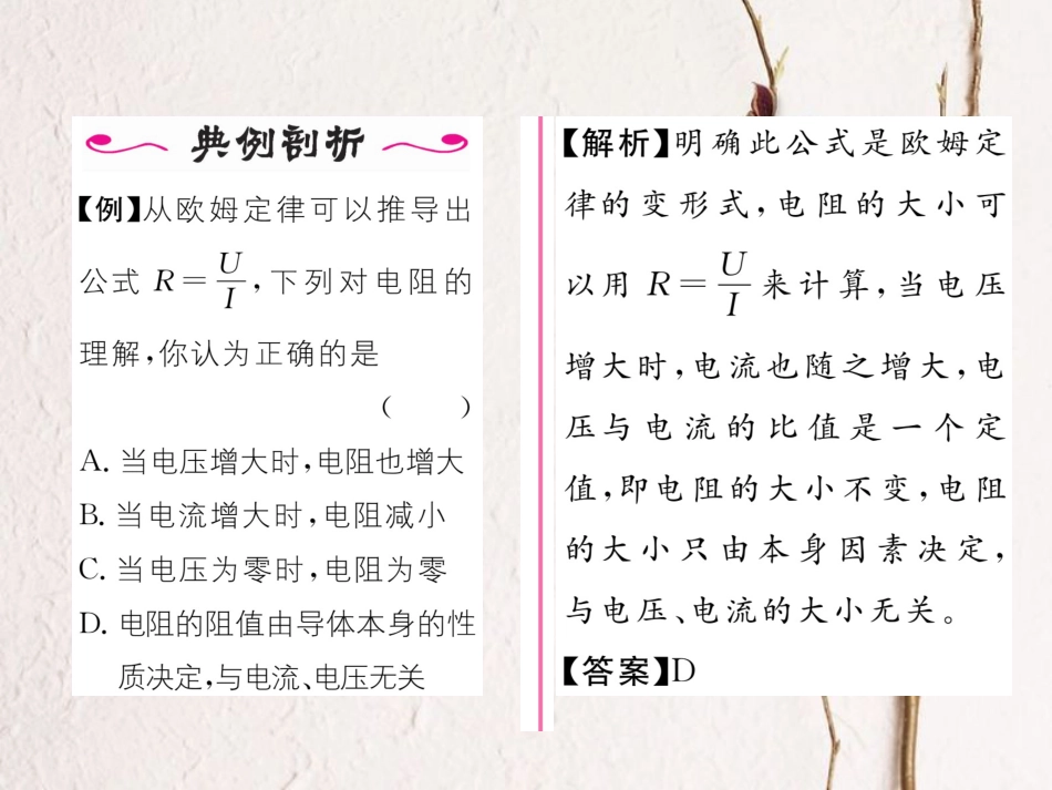 （黔西南地区）九年级物理全册 第17章 欧姆定律 第2节 欧姆定律习题课件 （新）新人教_第3页
