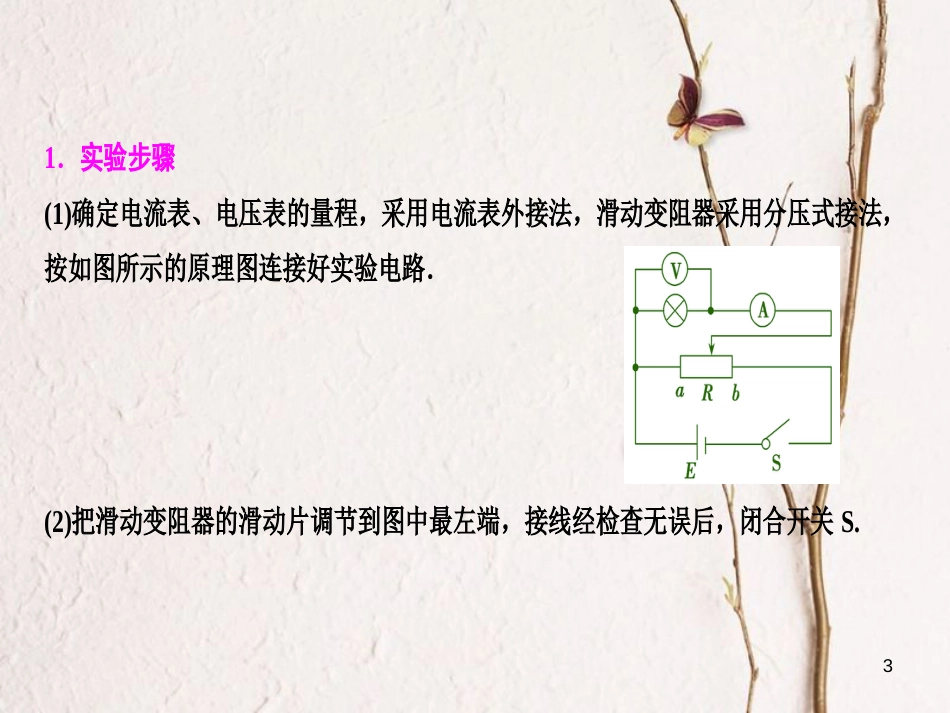 优化探究（新课标）高三物理一轮复习 第7章 恒定电流 实验8 描绘小电珠的伏安特性曲线课件_第3页