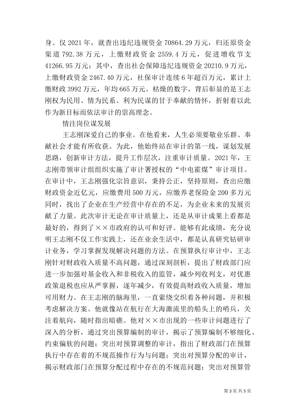 审计局副局长个人事迹材料_第3页