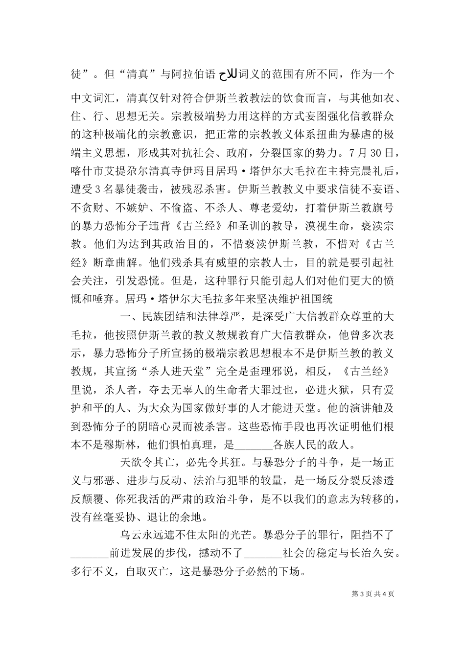 去极端化活动发言稿（一）_第3页