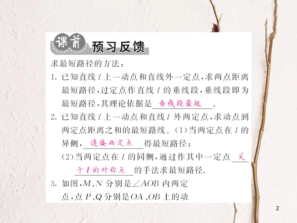 aesAAA八年级数学上册 13.4 课题学习 最短路径问题课件 （新版）新人教版_第2页