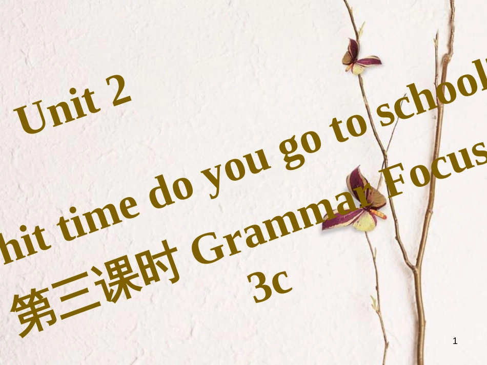 七年级英语下册 Unit 2 What time do you go to school（第3课时）Grammar Focus-3c习题课件 （新版）人教新目标版_第1页