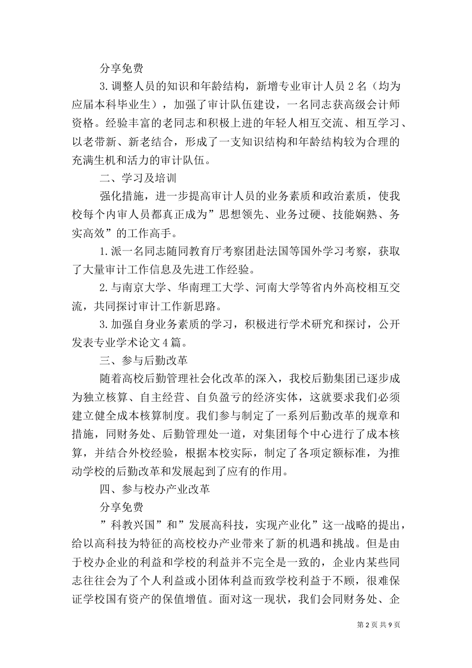 高校审计工作总结范文_第2页