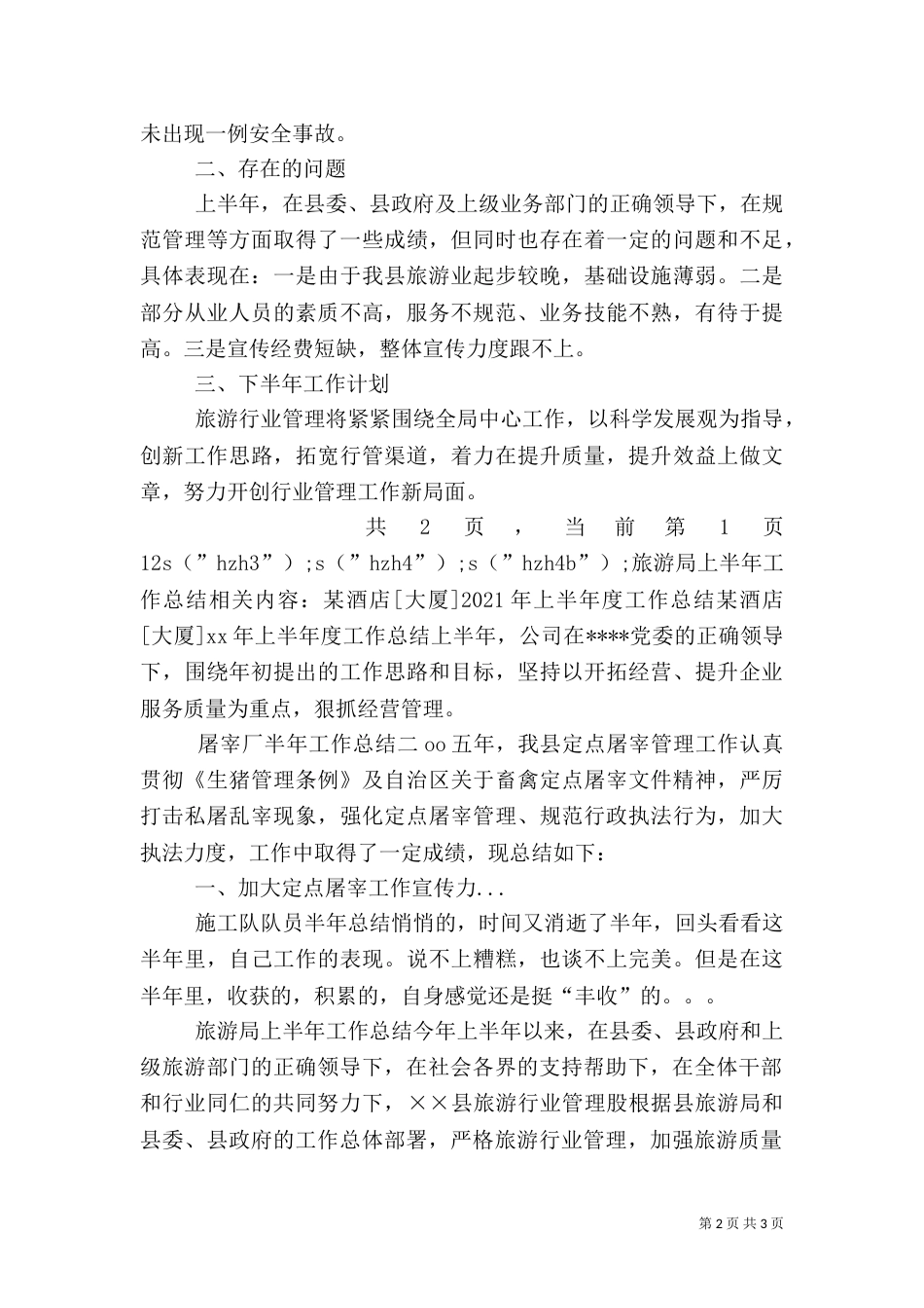 旅游局上半年工作总结（九）_第2页