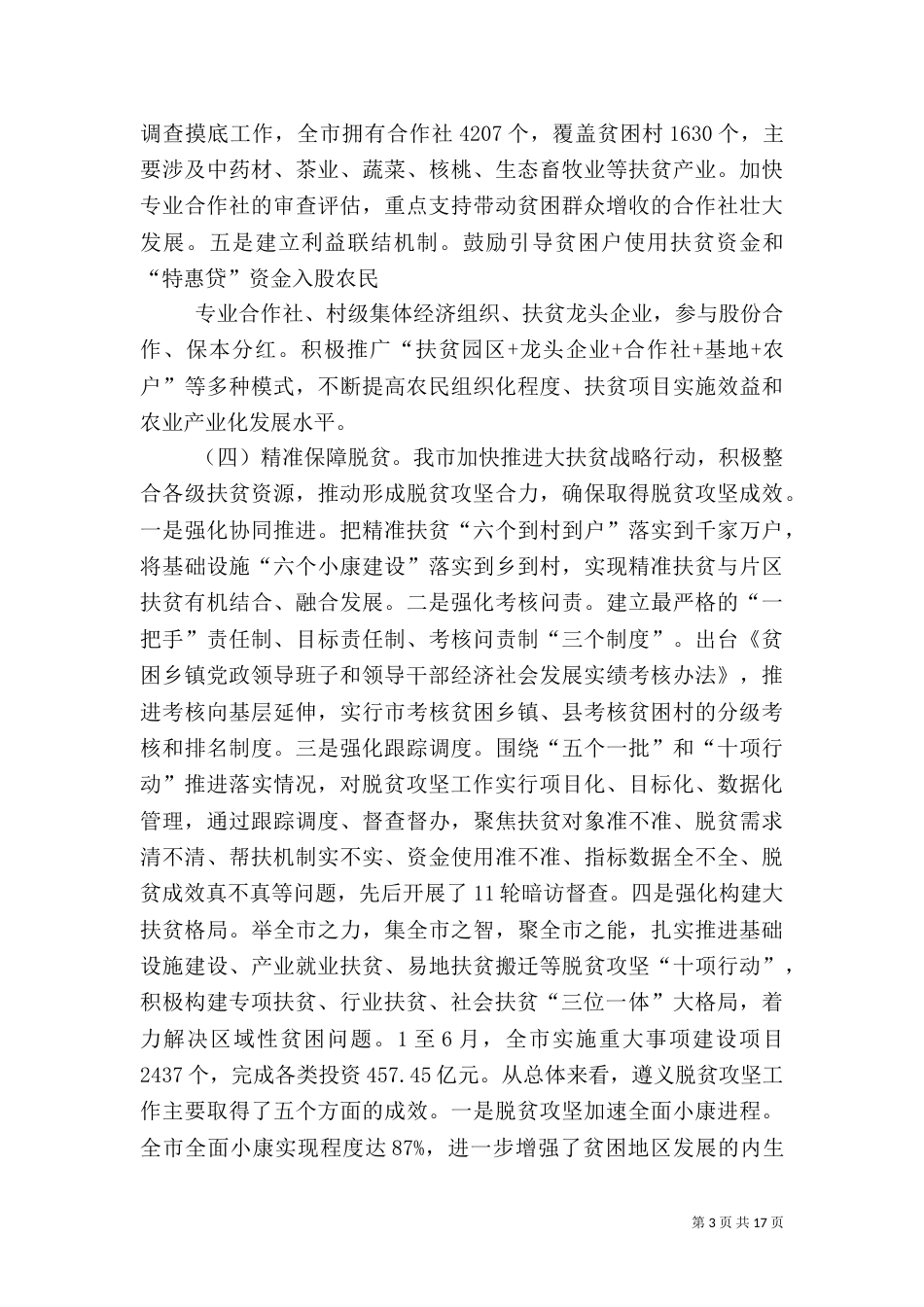 半年脱贫攻坚工作总结汇报_第3页