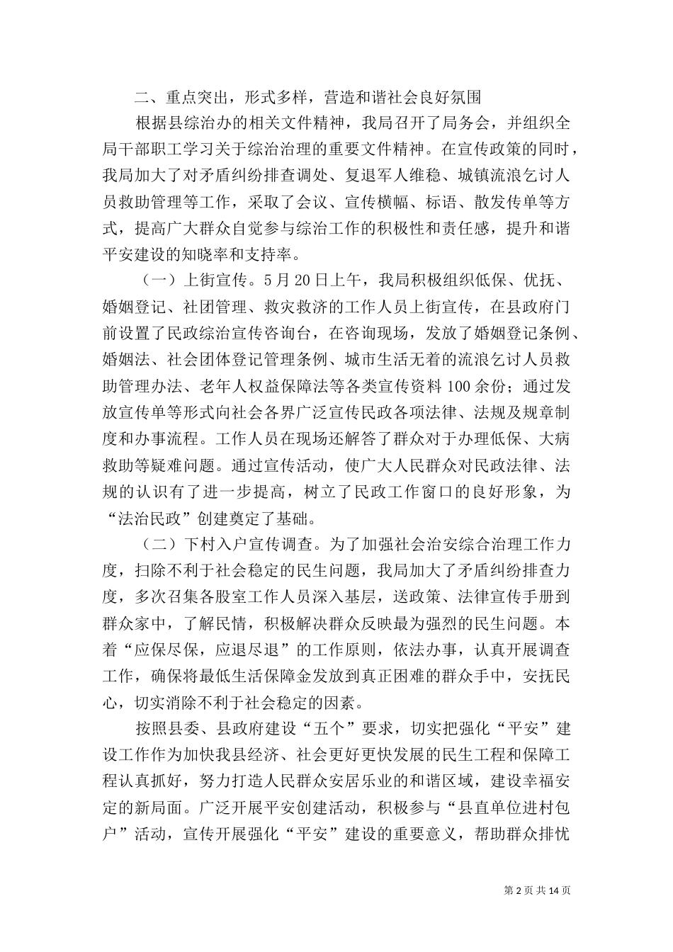 民政局专项工作总结3篇（一）_第2页