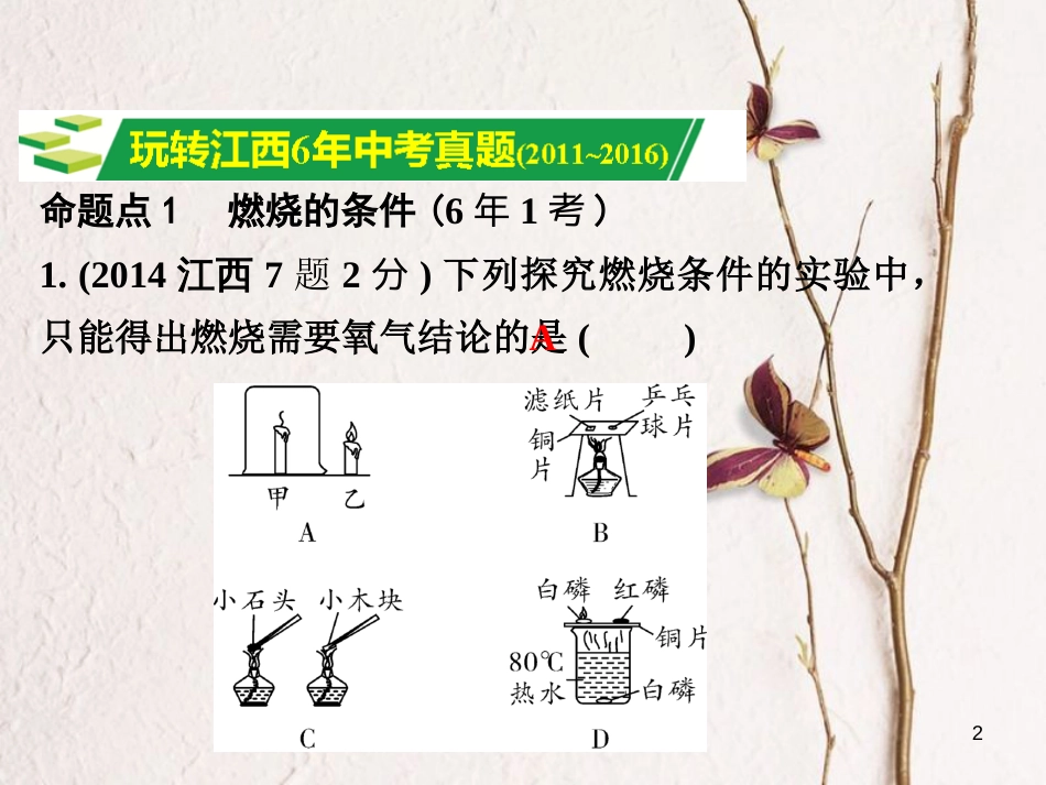 江西省中考化学研究复习 第一部分 考点研究 第七单元 燃料及其利用课件_第2页