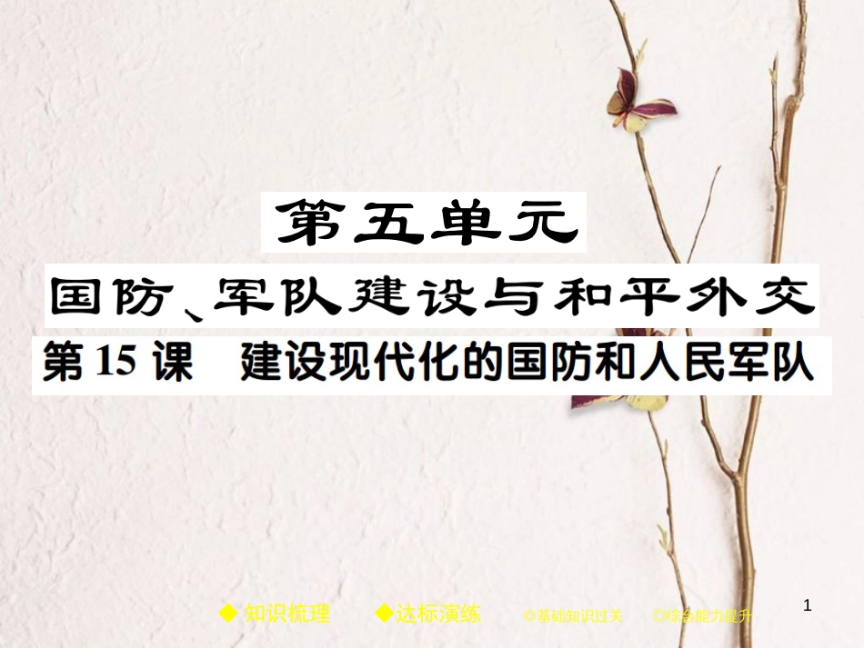 八年级历史下册 第十五课 建设现代化的国防和人民军队课件 川教版_第1页