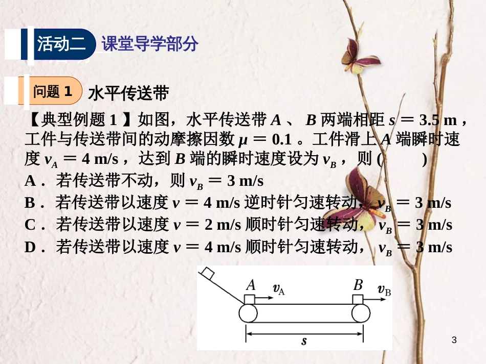 江苏省扬州市邗江中学高三物理一轮复习 第三章 牛顿运动定律（第4课时）牛顿运动定律应用（2）传送带问题课件（必修1）_第3页