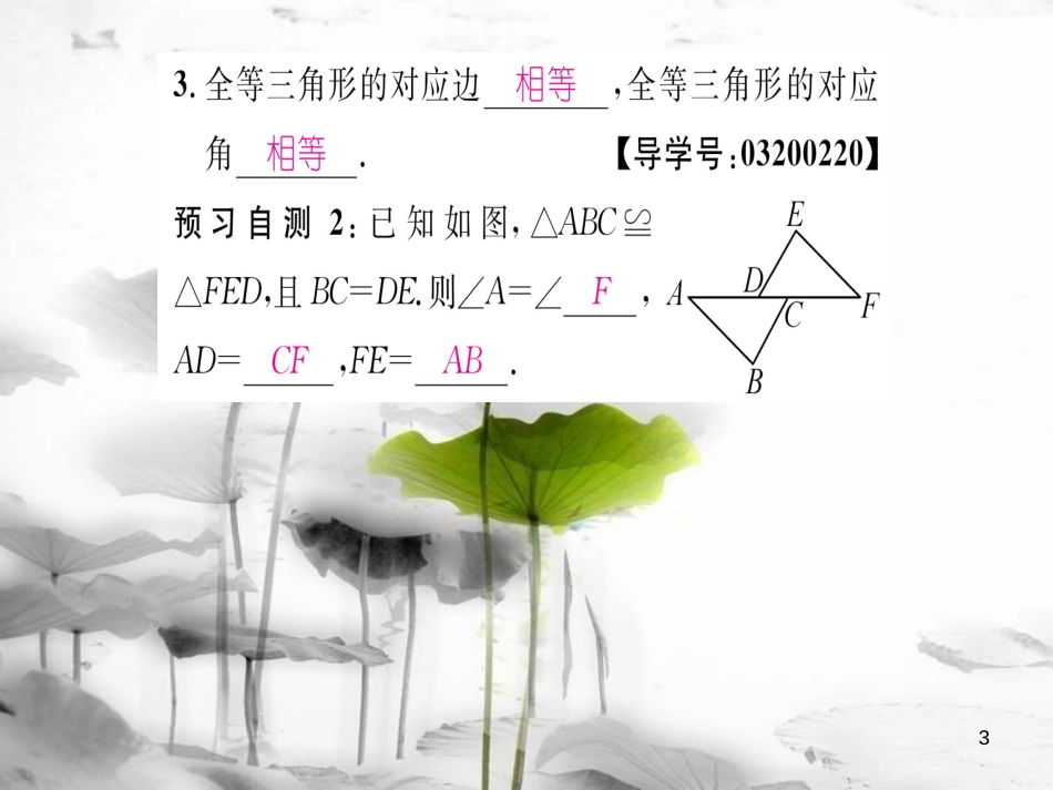 kskAAA八年级数学上册 2.5 全等三角形及其性质（第1课时）课件 （新版）湘教版_第3页