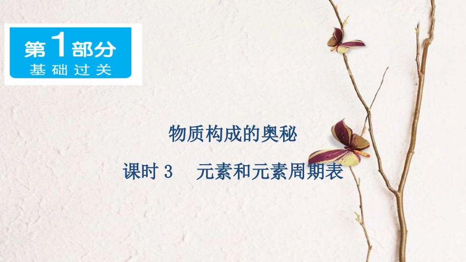 广东省中考化学 第一部分 基础过关 课时3 元素和元素周期表课件[共20页]_第1页