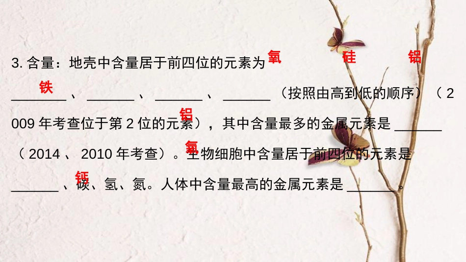广东省中考化学 第一部分 基础过关 课时3 元素和元素周期表课件[共20页]_第3页