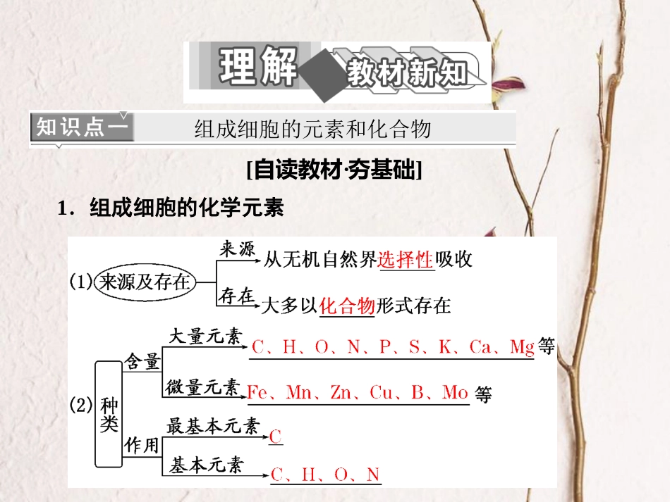 高中生物 第2章 组成细胞的分子 第1节 细胞中的元素和化合物课件 新人教版必修1[共38页]_第3页