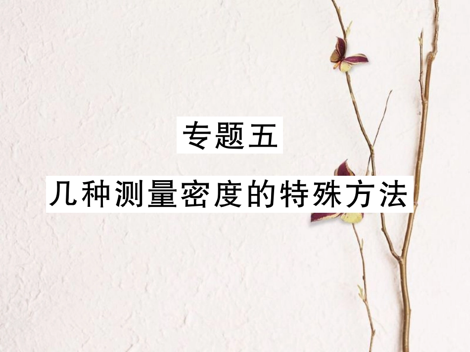 八年级物理上册 专题五 几种测量密度的基本方法习题课件 （新版）新人教版[共21页]_第1页