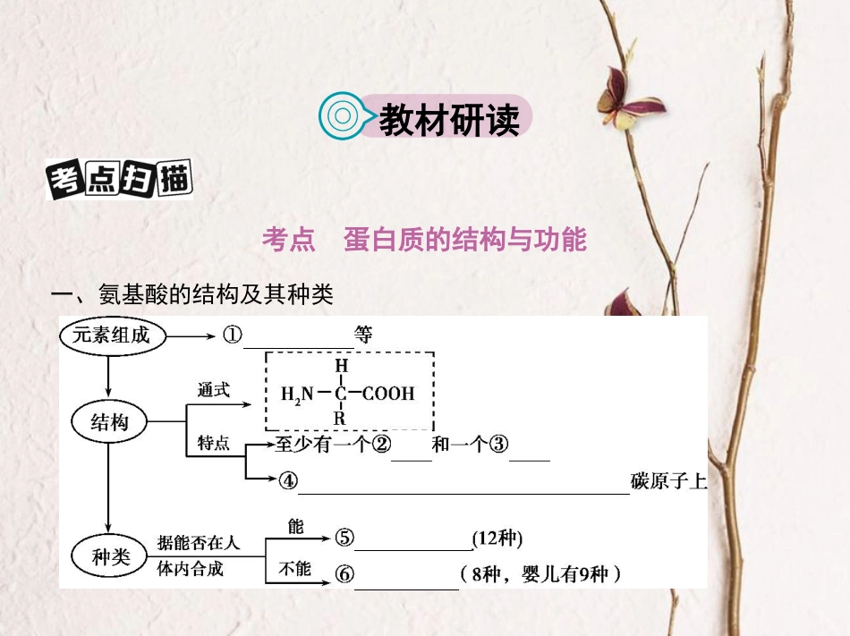 （新课标）高考生物一轮复习 分子与细胞 第1单元 细胞的分子组成第2讲 生命活动的主要承担者——蛋白质课件（必修1）_第2页