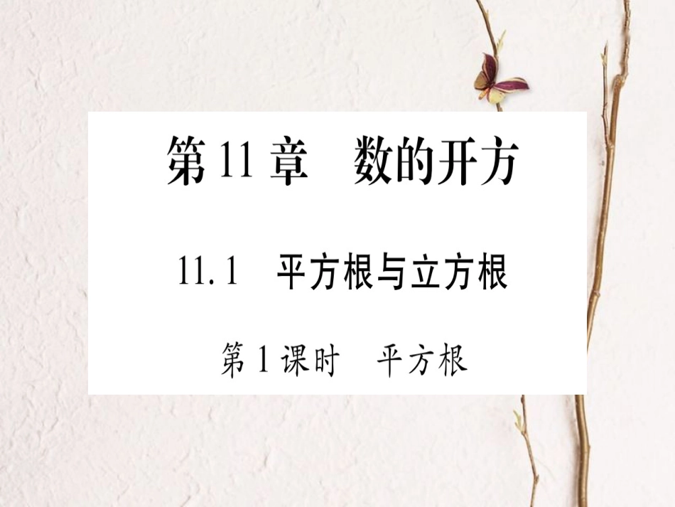 八年级数学上册 11.1 平方根与立方根习题课件 （新版）华东师大版[共40页]_第1页